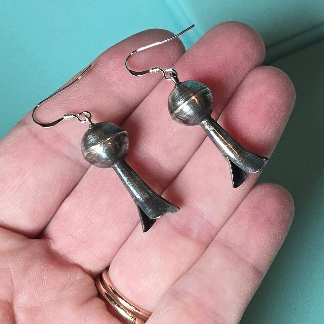 Emily Tsosie Sterling Squash Blossom Earrings