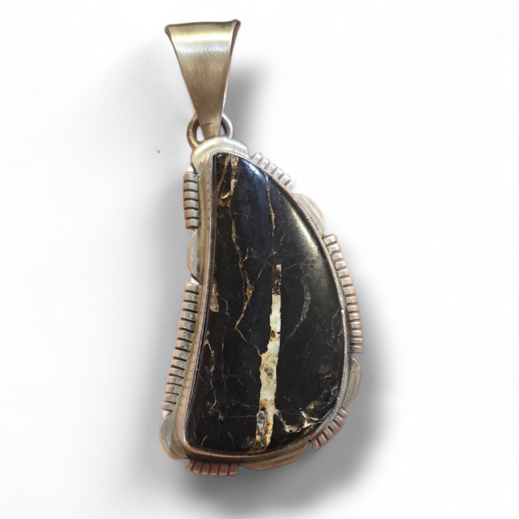 Rick Tolino Blackjack Turquoise & Sterling Pendant
