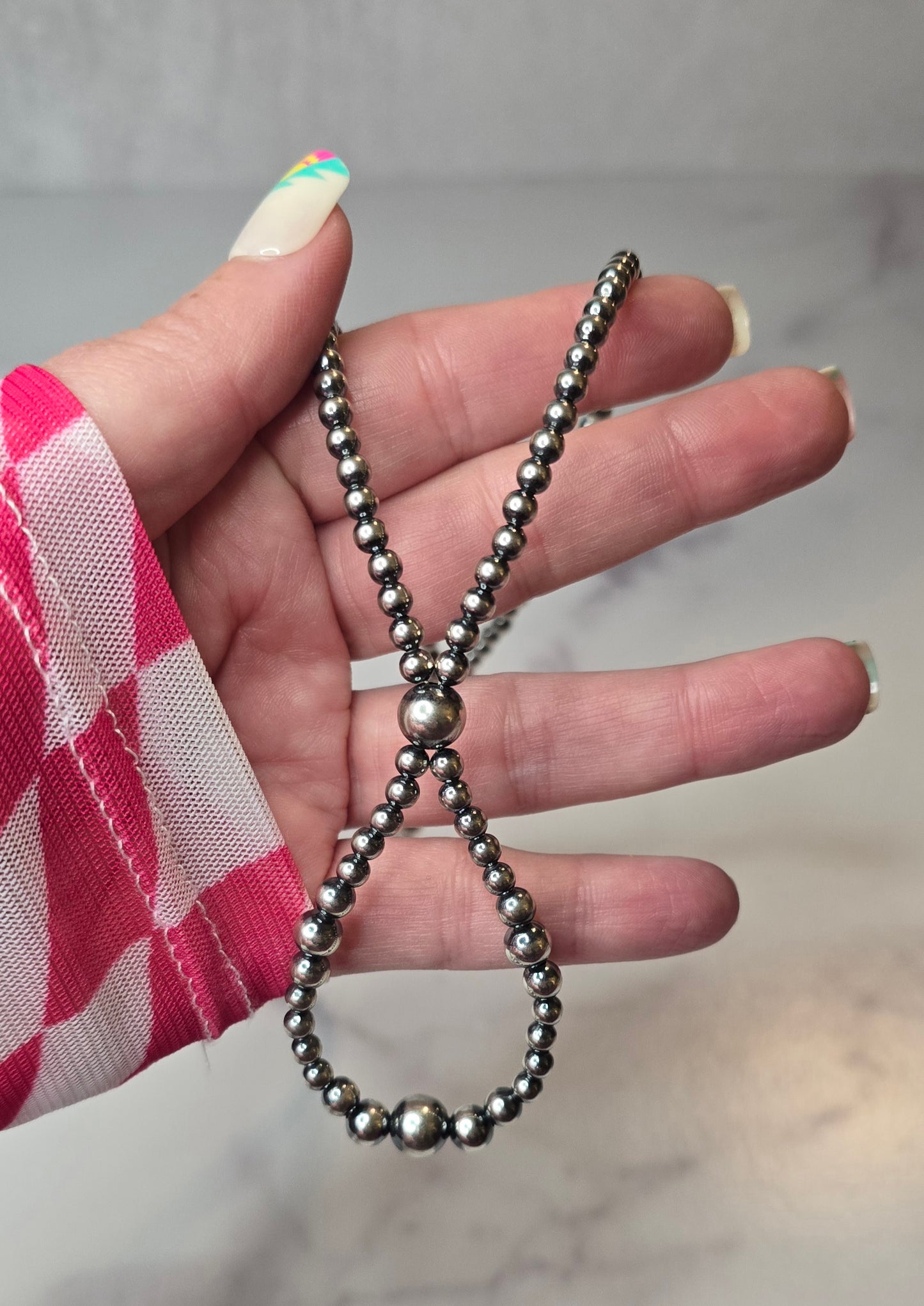 Sterling Pearl Necklace 23-25 inches