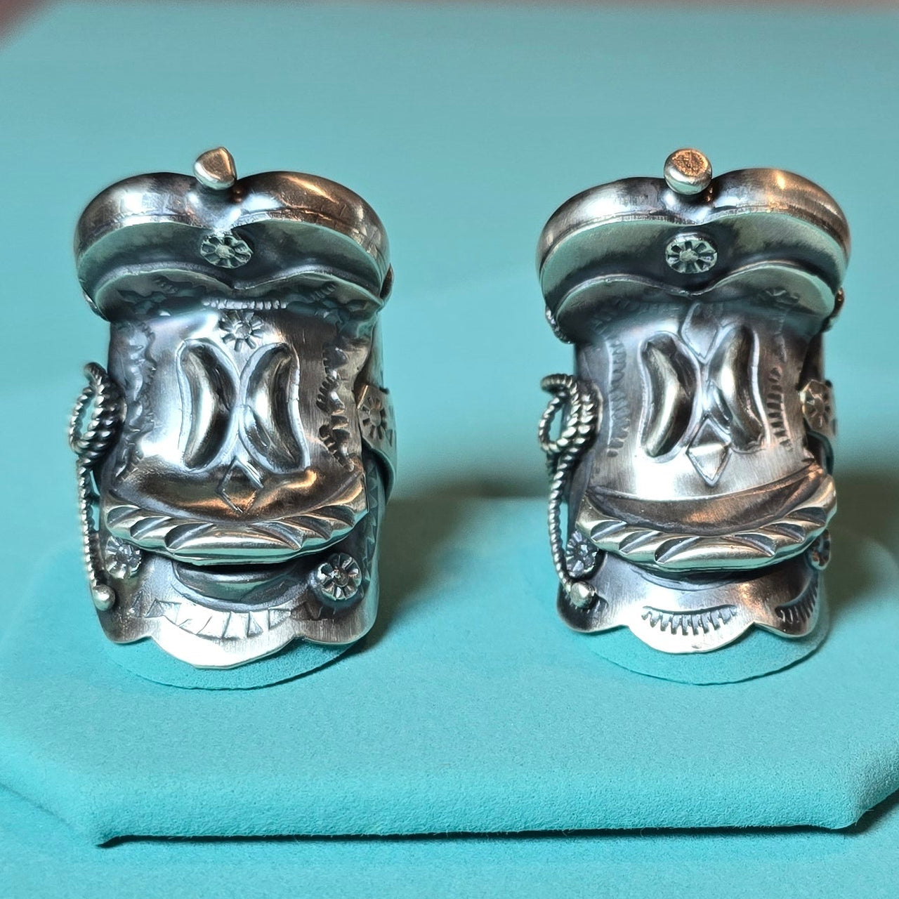 Tim Yazzie Sterling Saddle Ring