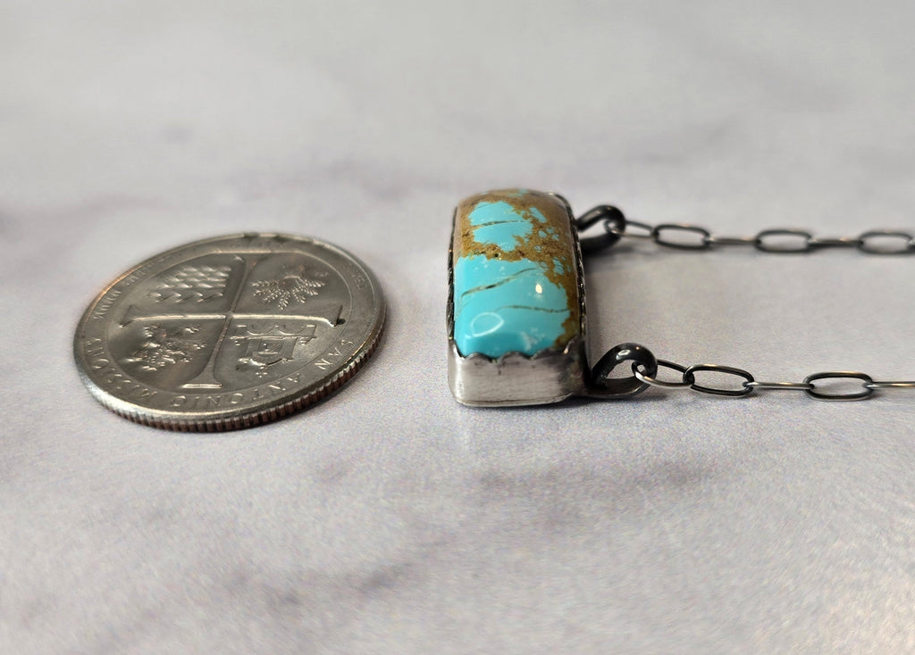 Kingman Turquoise and Sterling Necklace