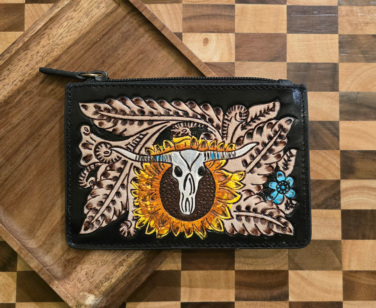 (Clearance) Myra Tooled Leather Credit Card Wallet