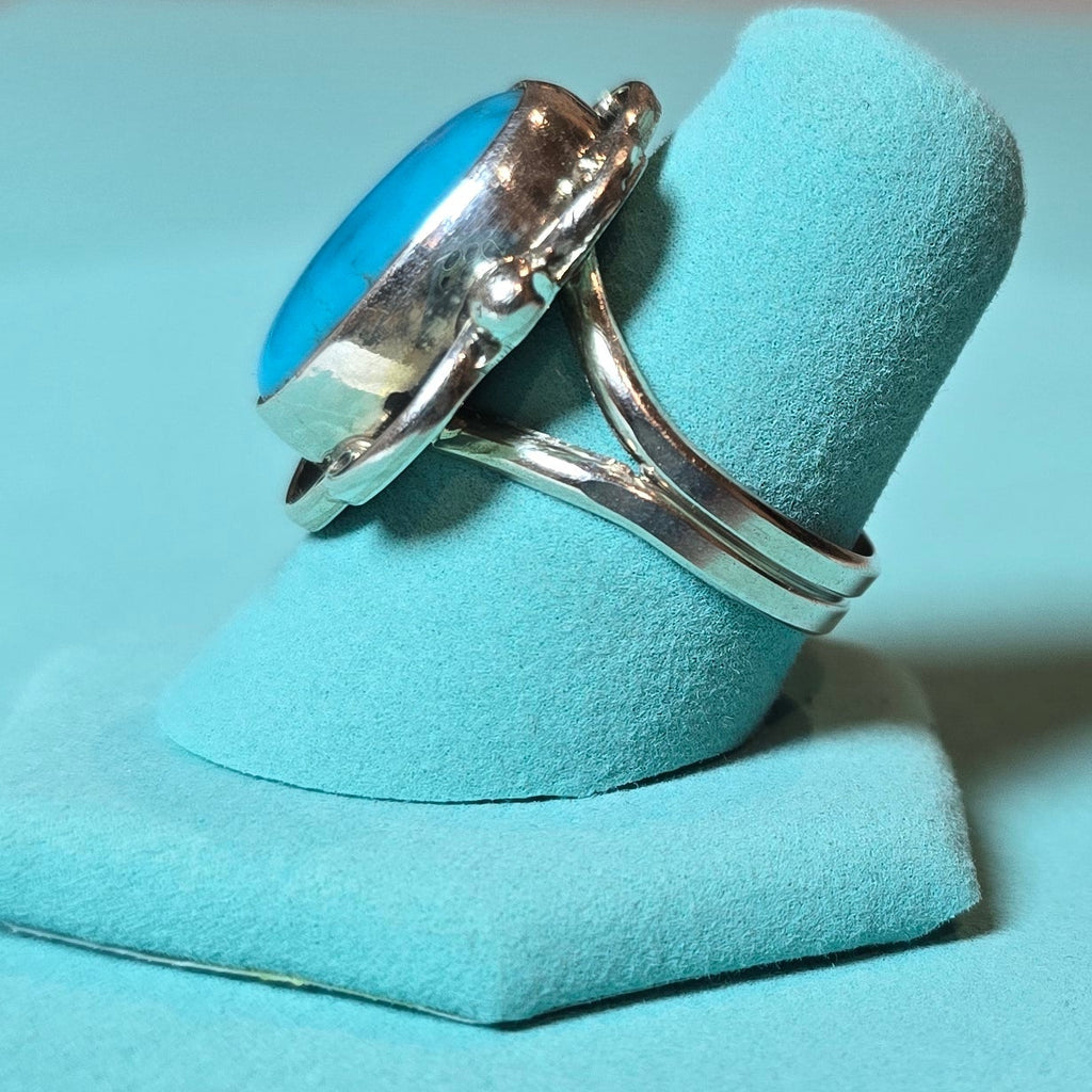 Bernie Begay Tsosie Turquoise & Sterling Ring Size 8