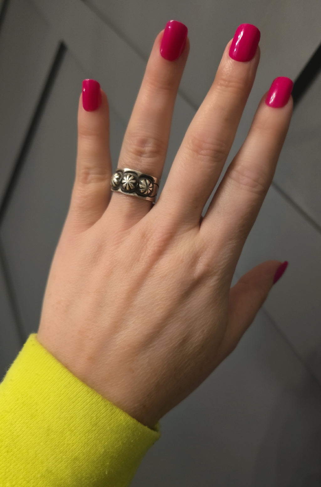 Clayton Chez Tsosie Sterling Concho Ring