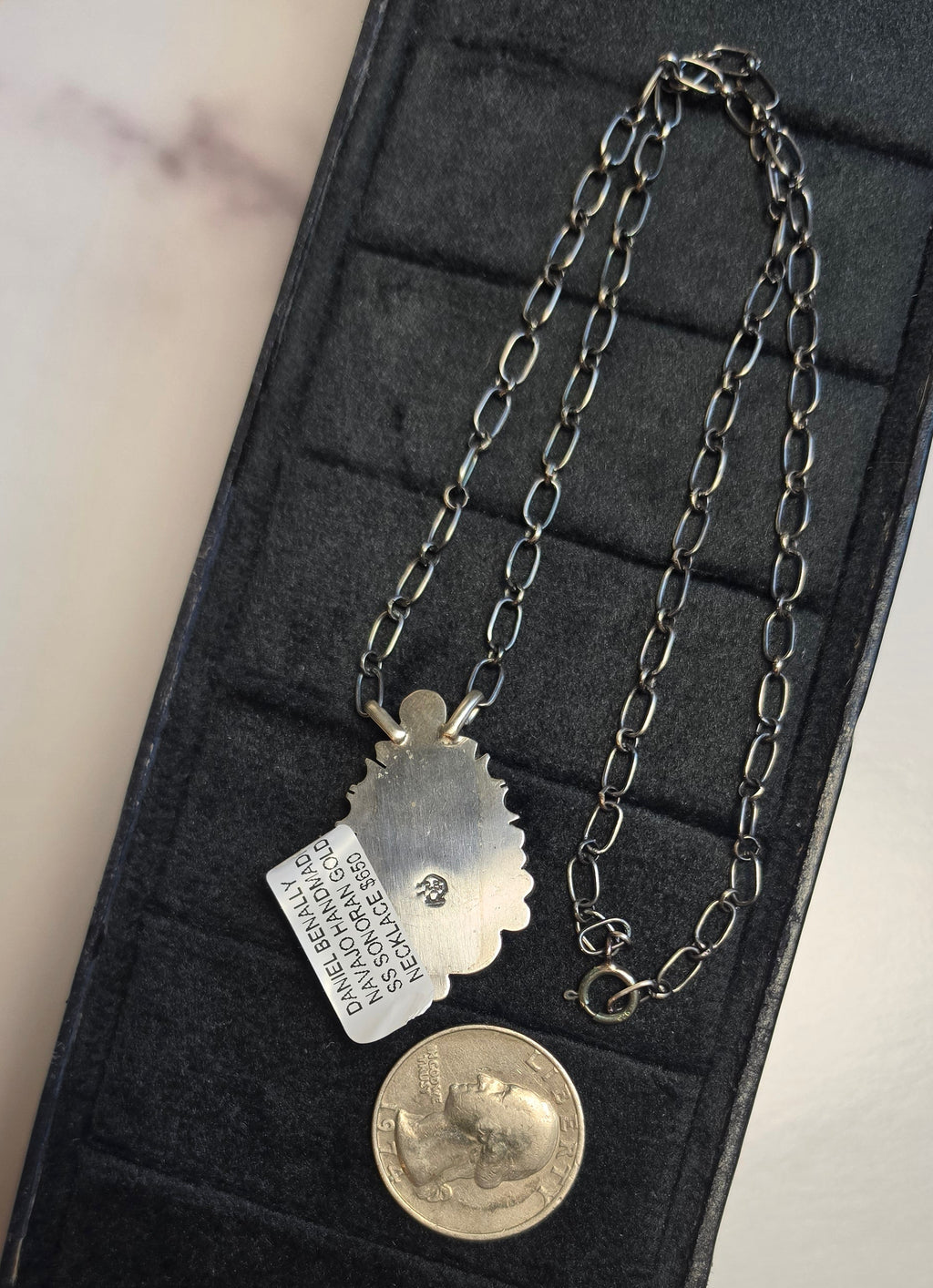 Native Made Sonoran Gold & Sterling Necklace 18 inches max