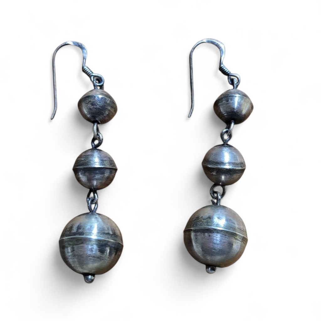 3 Drop Navajo Pearl Earrings
