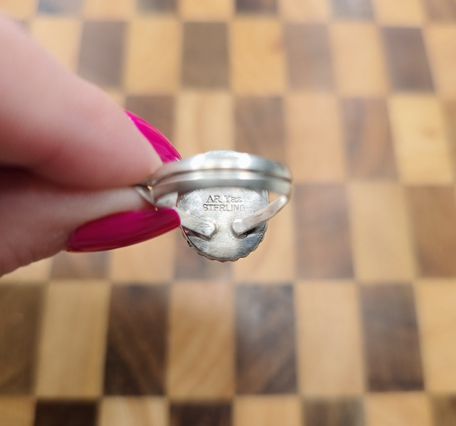 Turquoise & Sterling Ring Size 7.5