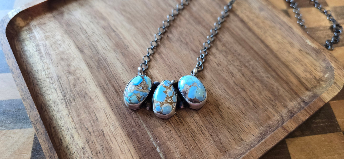 Golden Hills and Sterling Silver Necklace