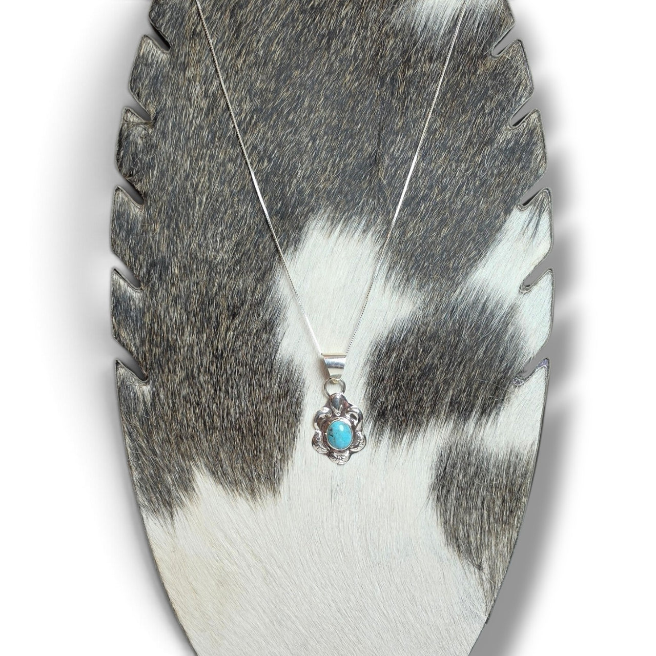 Native Made Turquoise & Sterling Necklace
