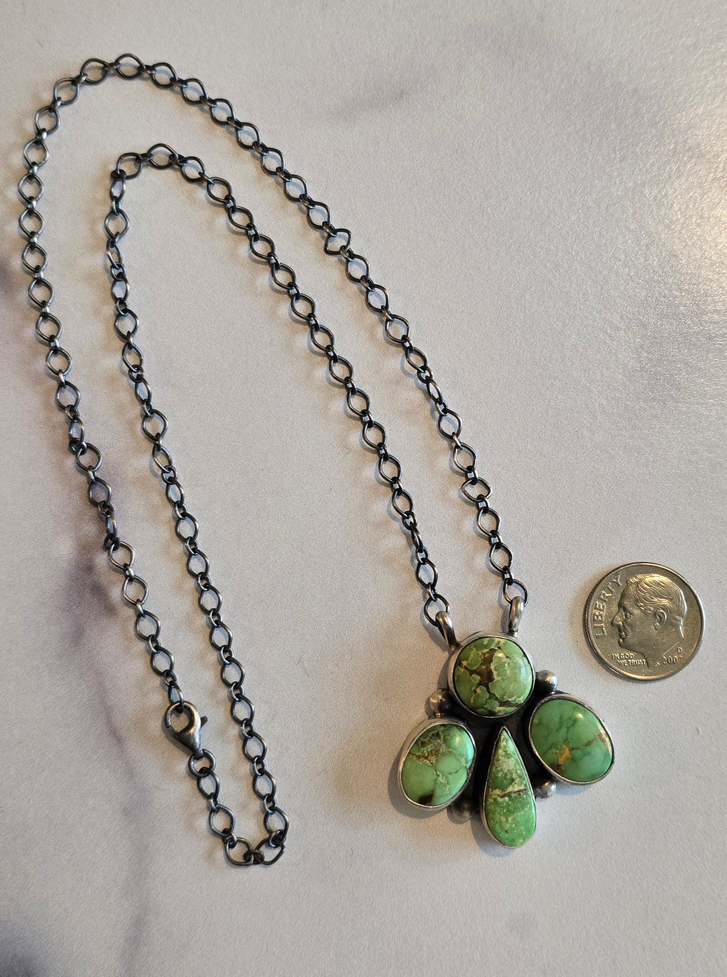 Sonoran Gold Turquoise and Sterling Necklace
