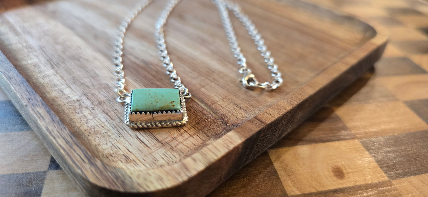 Kingman Turquoise and Sterling Necklace