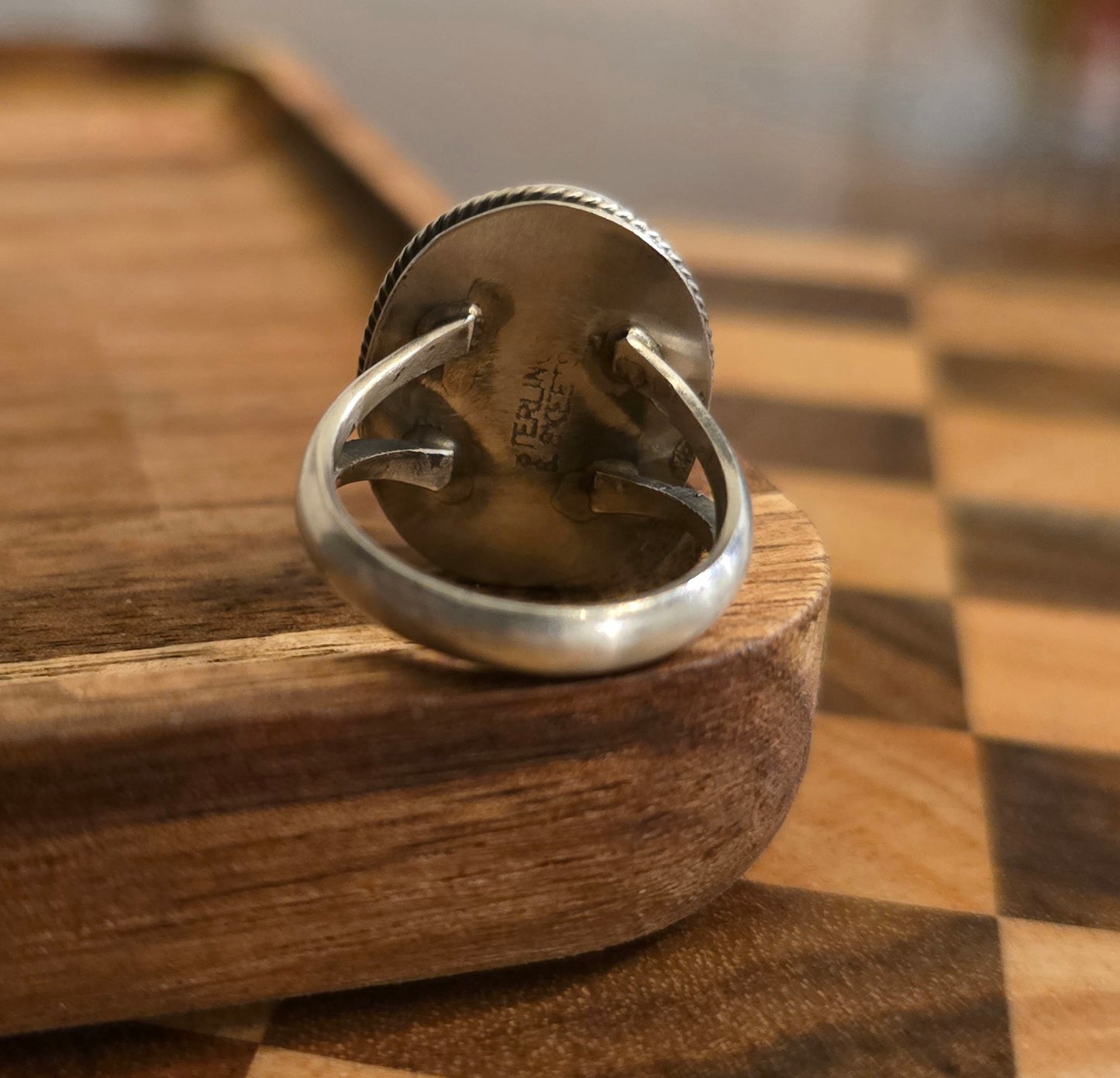 Kingman Turquoise and Sterling Size 6.5