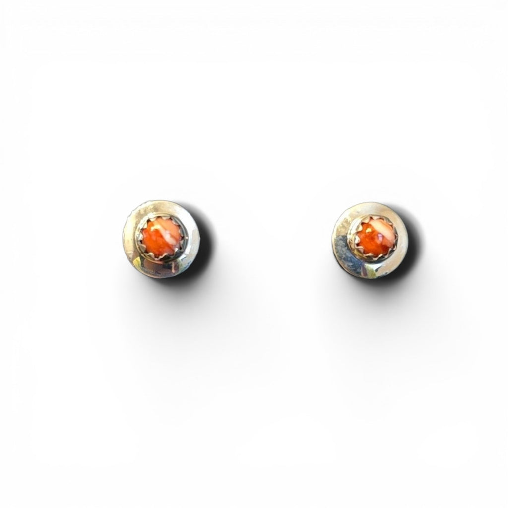 Native Made Orange Spiny & Sterling Studs