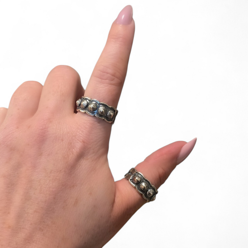 Sterling Concho Band Rings