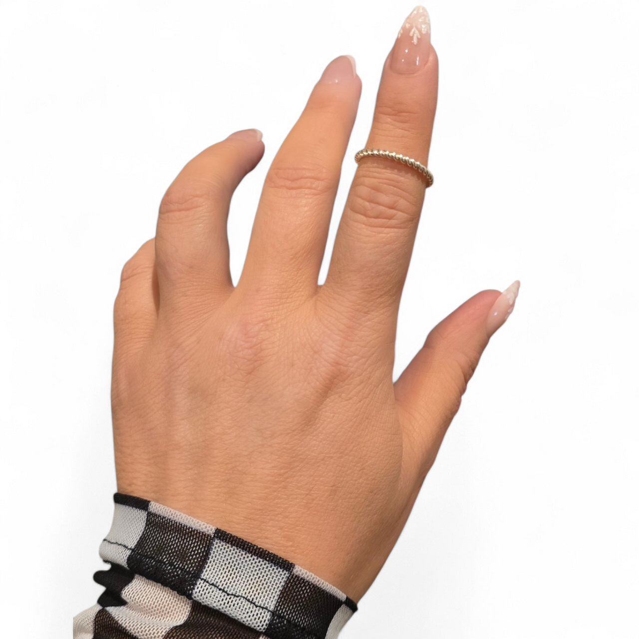 Sterling Rope Twist Ring Size 7