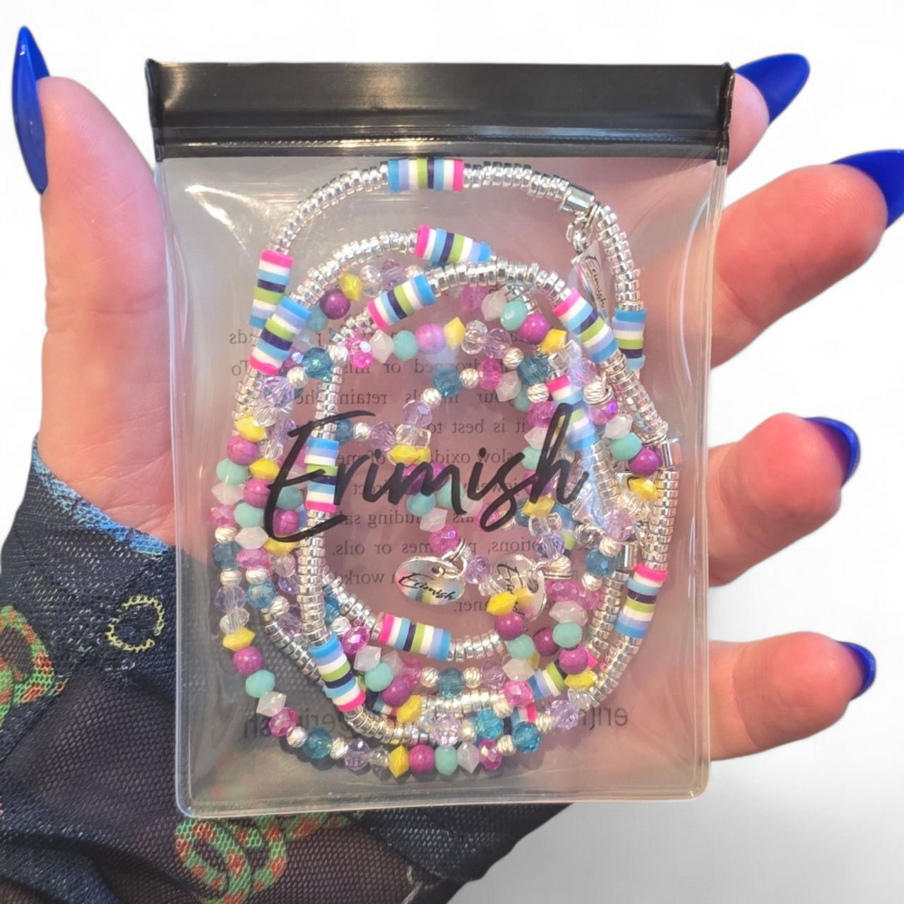 Erimish 6 Piece Cotton Candy Bracelet Stack (not Sterling)