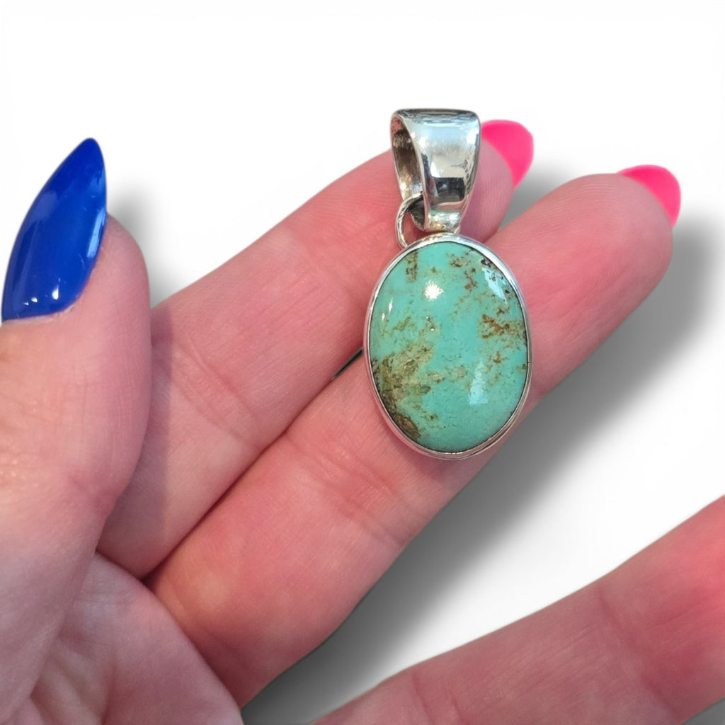 Native Made Royston Turquoise & Sterling Pendant