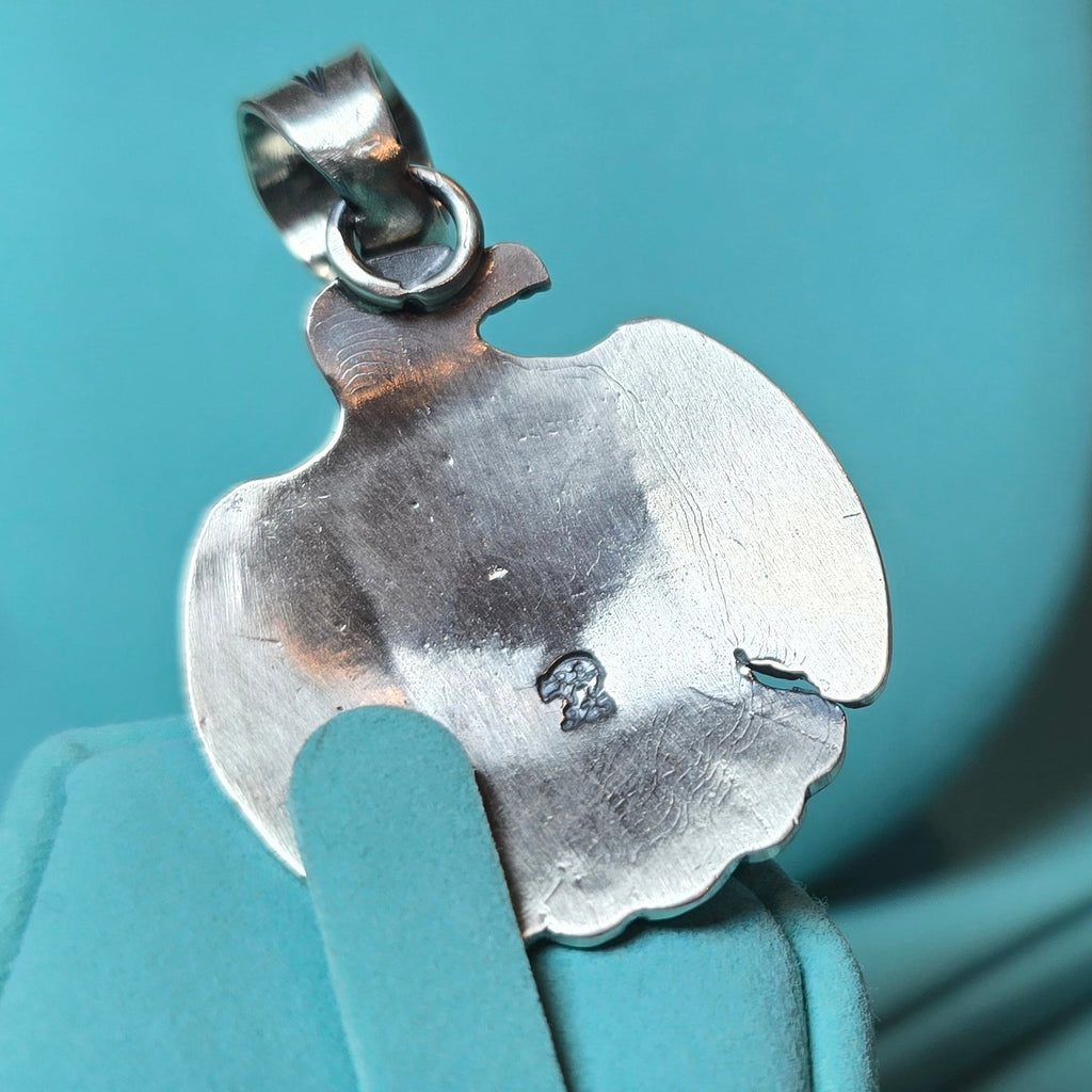 Robinson Martinez Sterling & Double Square Turquoise Pendant