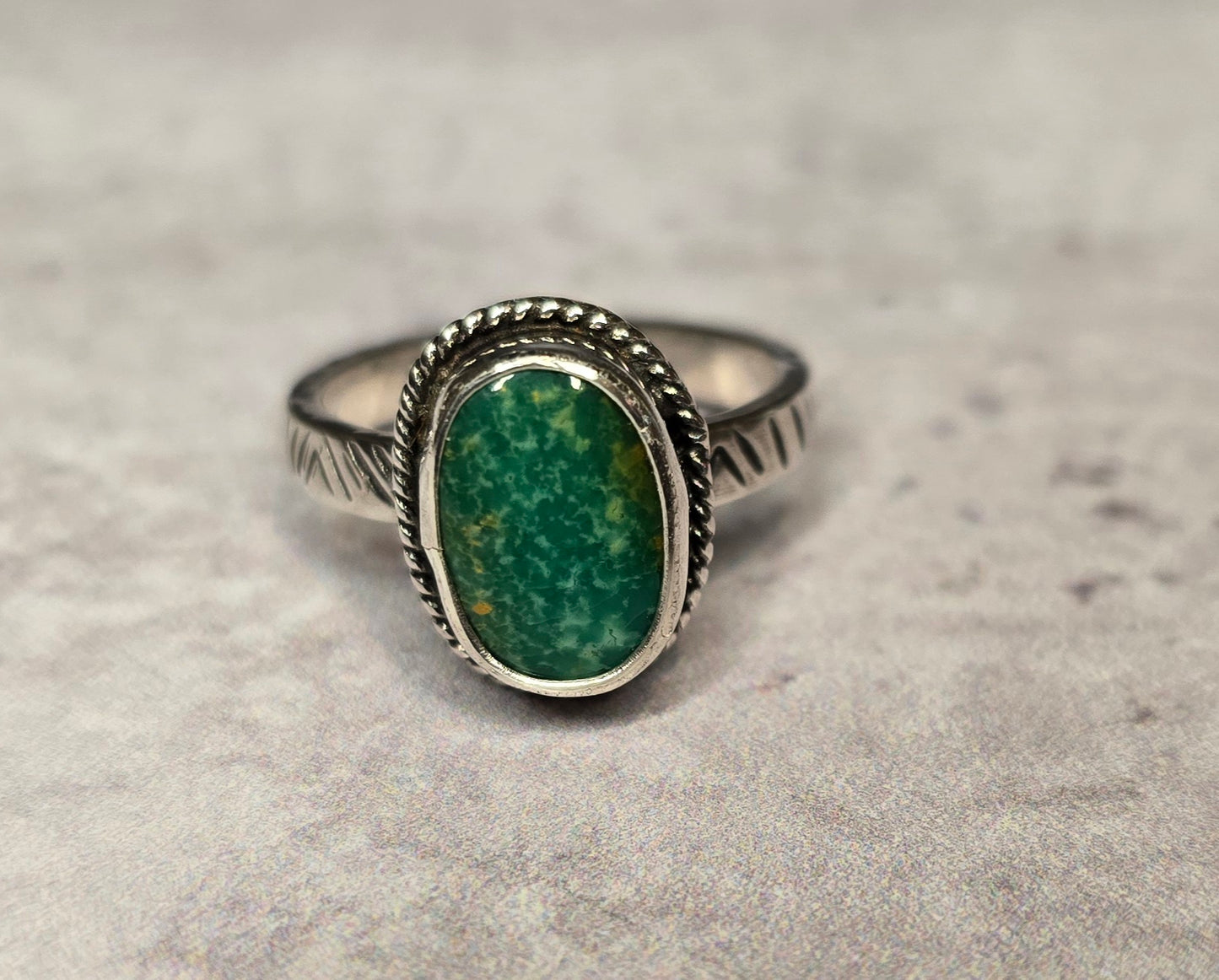 Turquoise and Sterling Ring Size 8