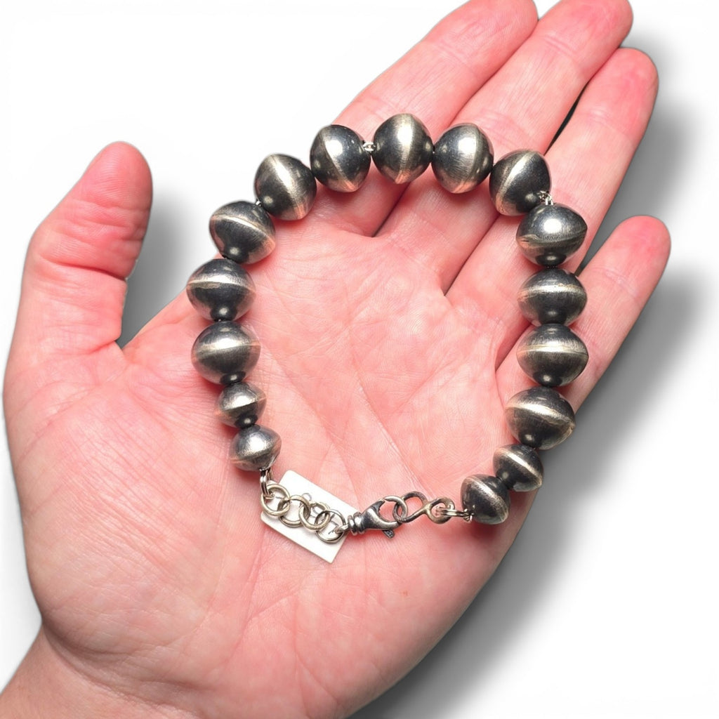 Virginia Tso 13mm Handmade Navajo Pearl Bracelet 9 inches
