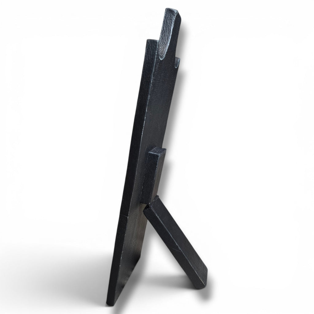 Black & White Hide With Leather Back Necklace Stand