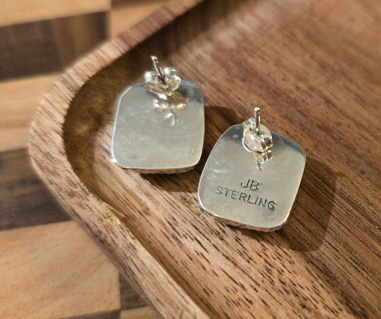 Kingman Turquoise and Sterling Earrings