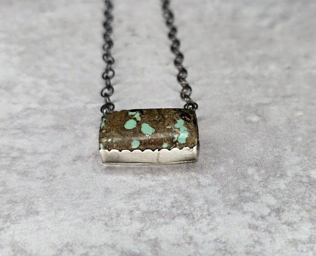 Mine #8 Turquoise and Sterling Necklace