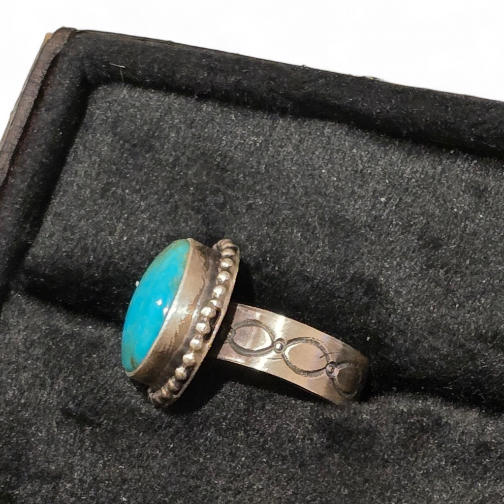 Scott Skeets Royston Turquoise & Sterling Size 7.5