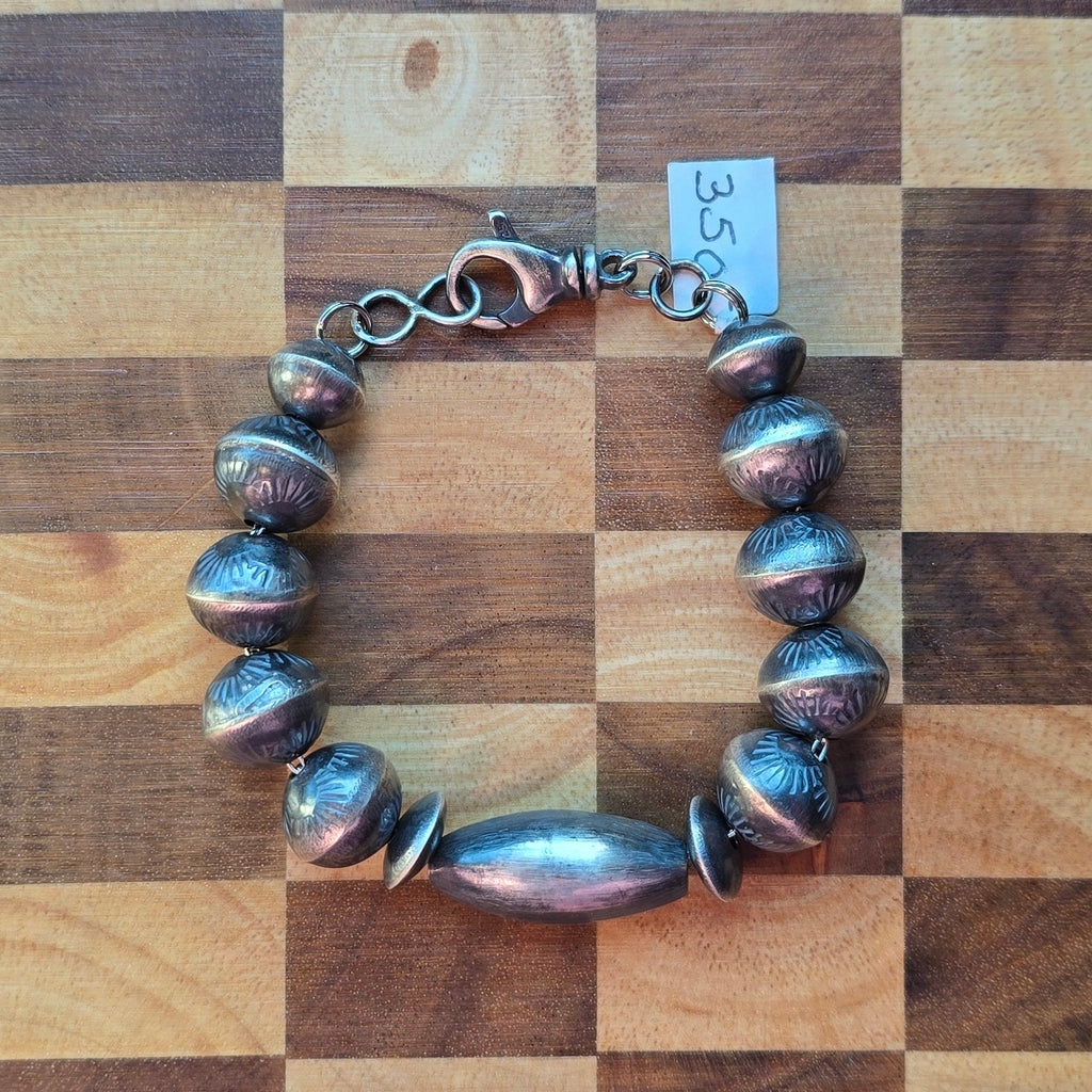 13mm Handmade Navajo Pearl Bracelet 8 inches