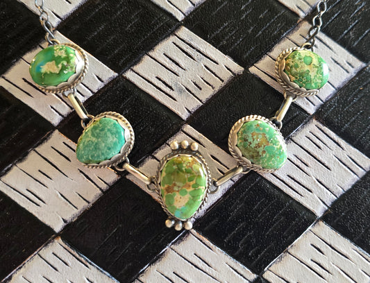 Emerald Valley Turquoise and Sterling Choker