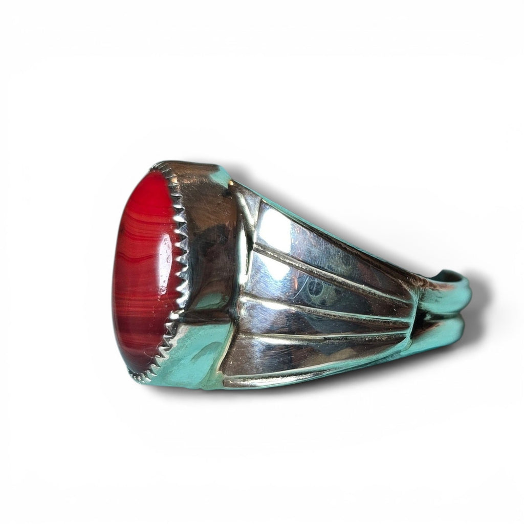 Native Made Rosarita & Sterling Ring Size 9