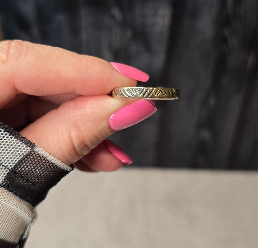 Sterling Stamped Stacker Ring Size 9