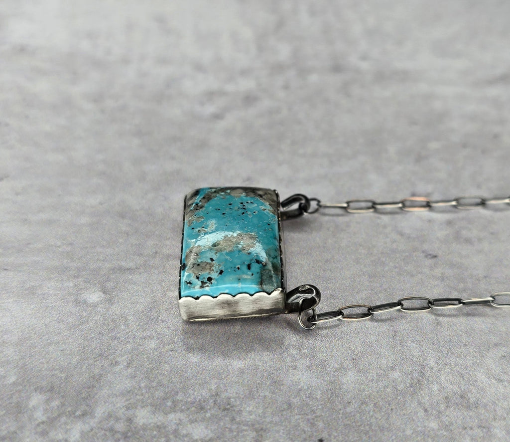 Kingman Turquoise and Sterling Necklace