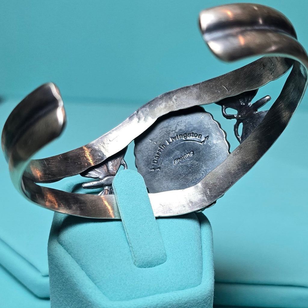 Darrin Livingston Waterweb Kingman Turquoise Butterfly Cuff