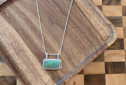 Kingman Turquoise and Sterling Necklace