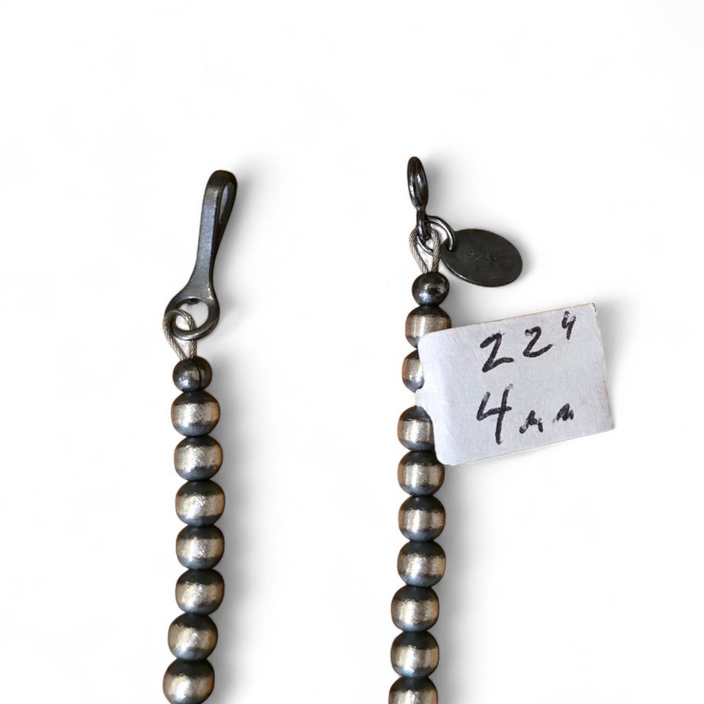 4mm Sterling Pearl Necklace (Various Lengths)