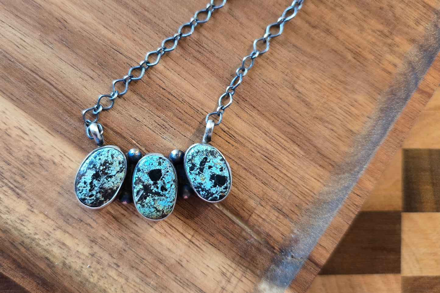 Black Jack and Sterling Necklace