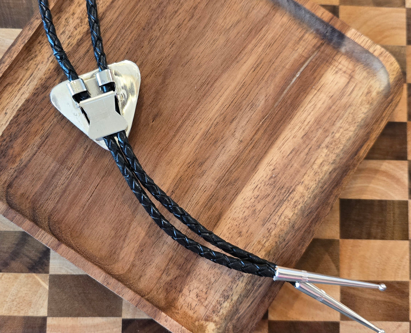 Turquoise, Sterling & Leather Bolo