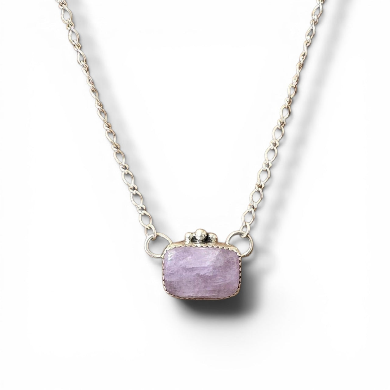 Kunzite & Sterling Bar Necklace