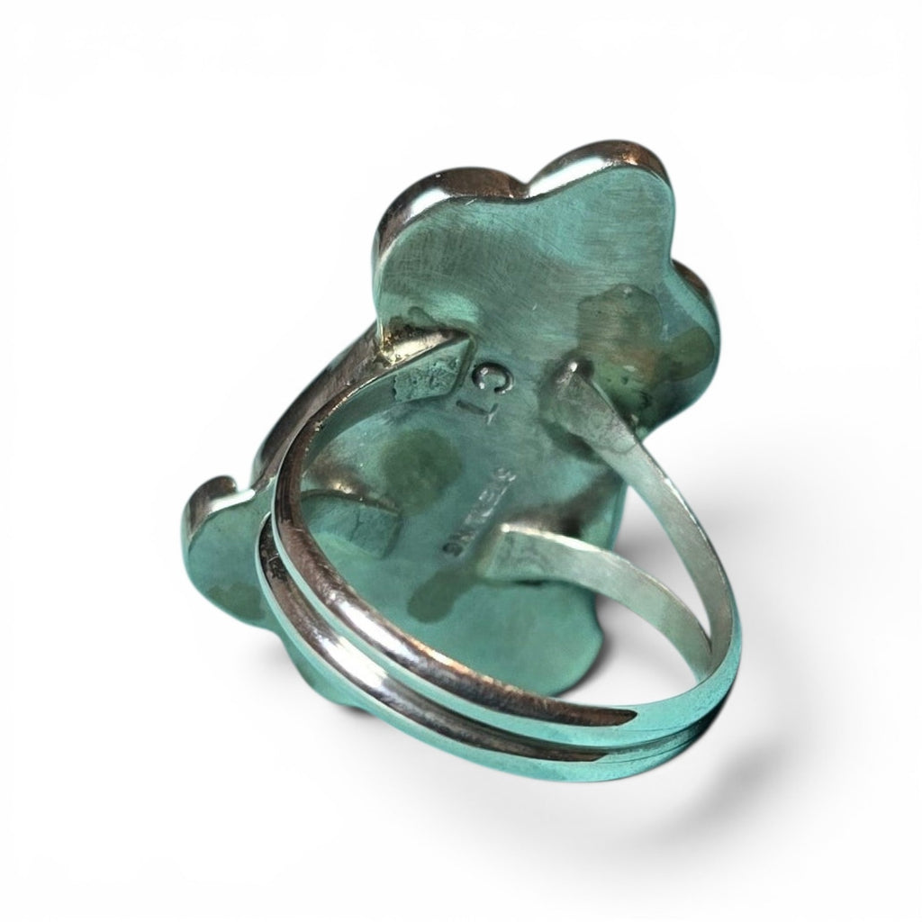 Number 8 Turquoise & Sterling Ring Size 9