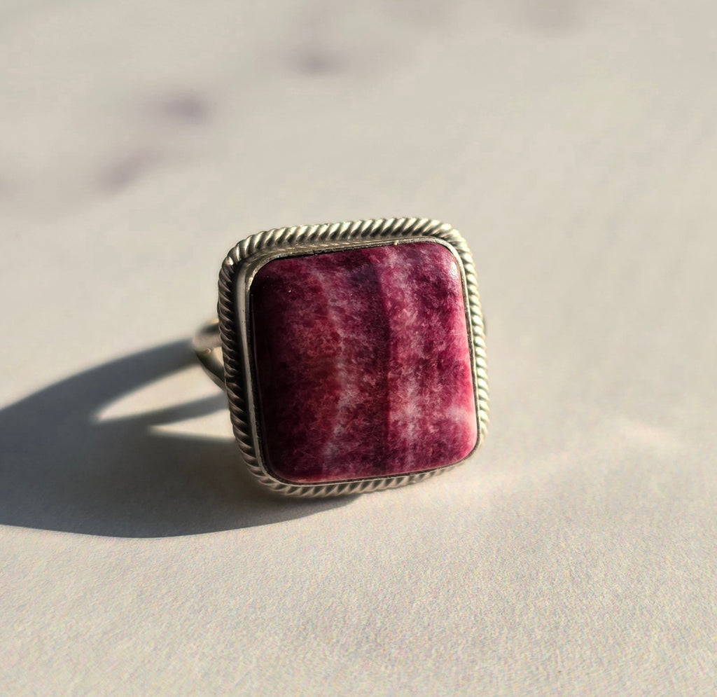 Purple Spiny and Sterling Ring Size 9.5