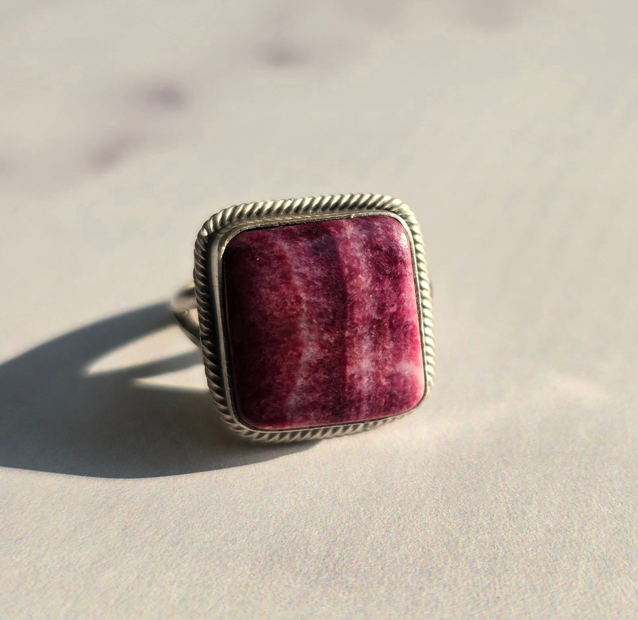 Purple Spiny and Sterling Ring Size 9.5