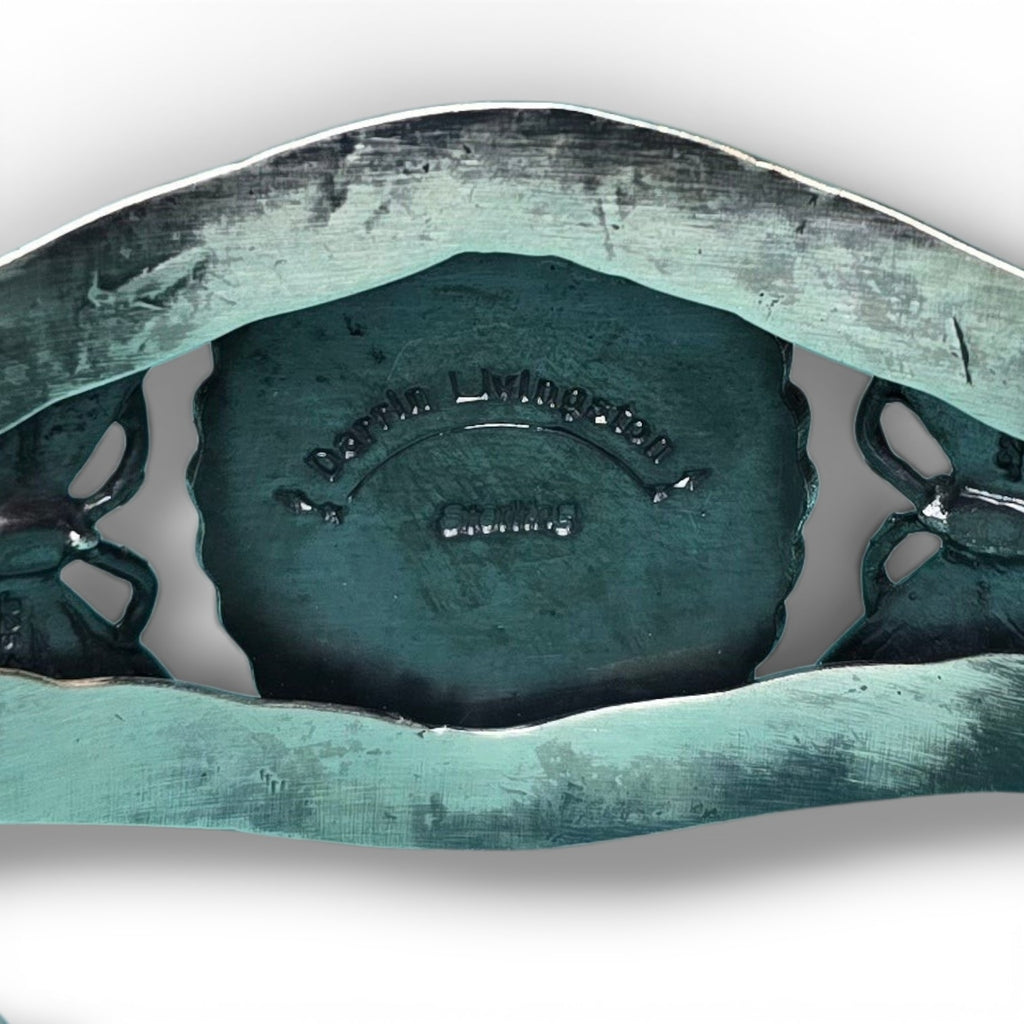 Native Made Waterweb Kingman Turquoise Butterfly Cuff