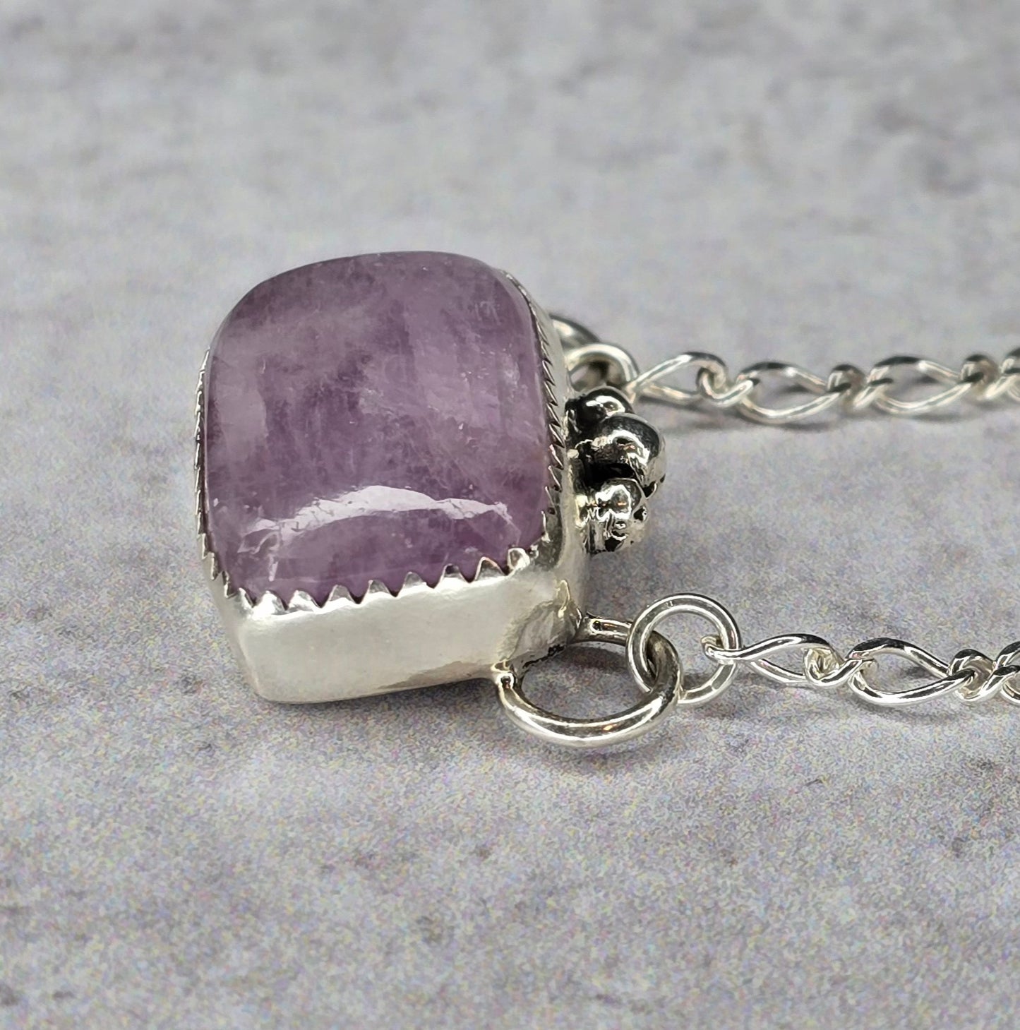 Kunzite and Sterling Necklace