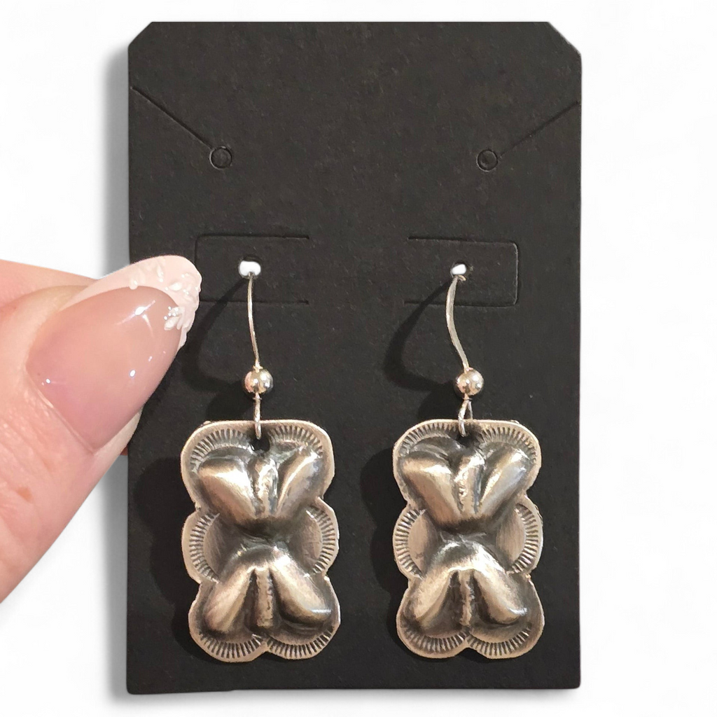 Sterling Repoussé Dangle Earrings