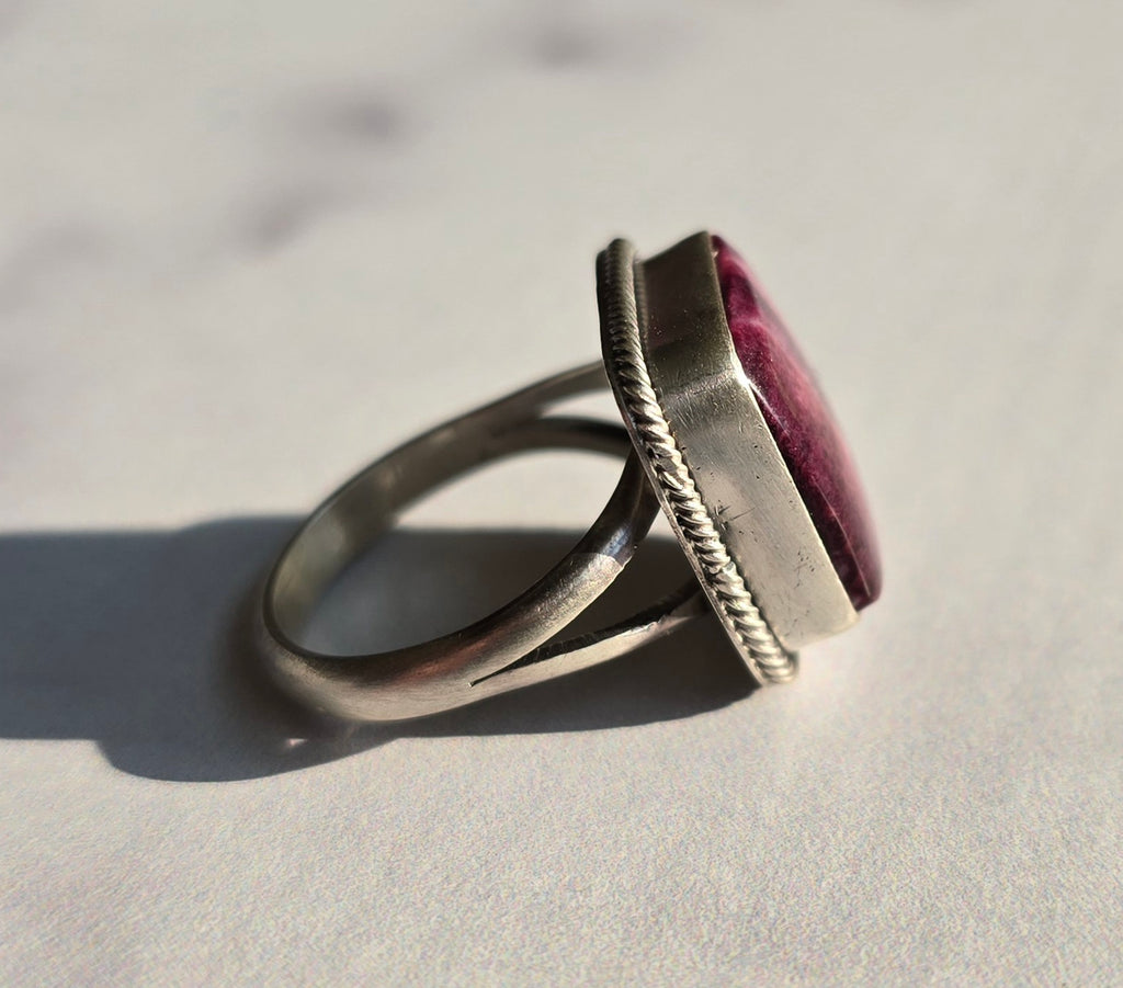 Purple Spiny and Sterling Ring Size 9.5