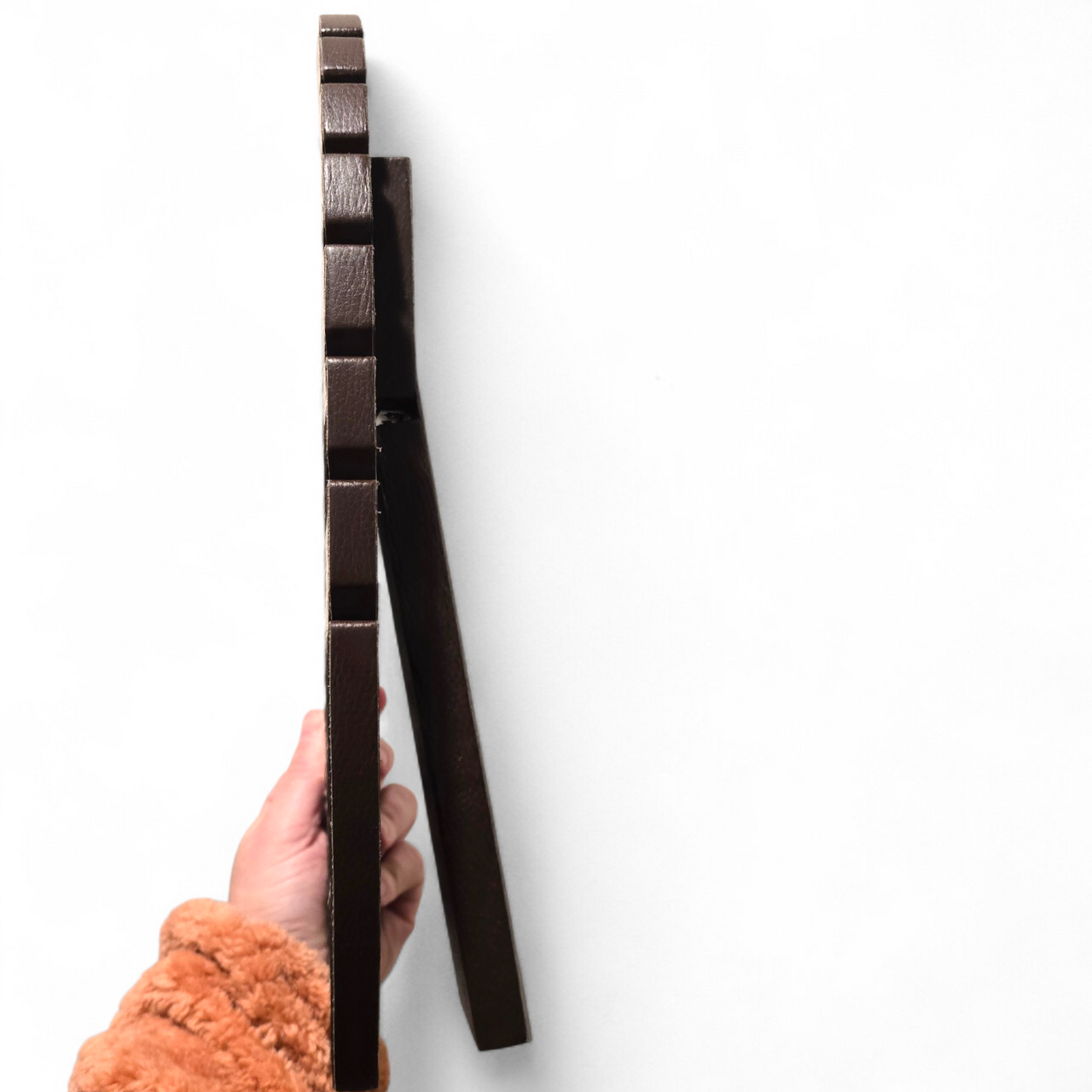 Hide & Leather Necklace Holder Display B19