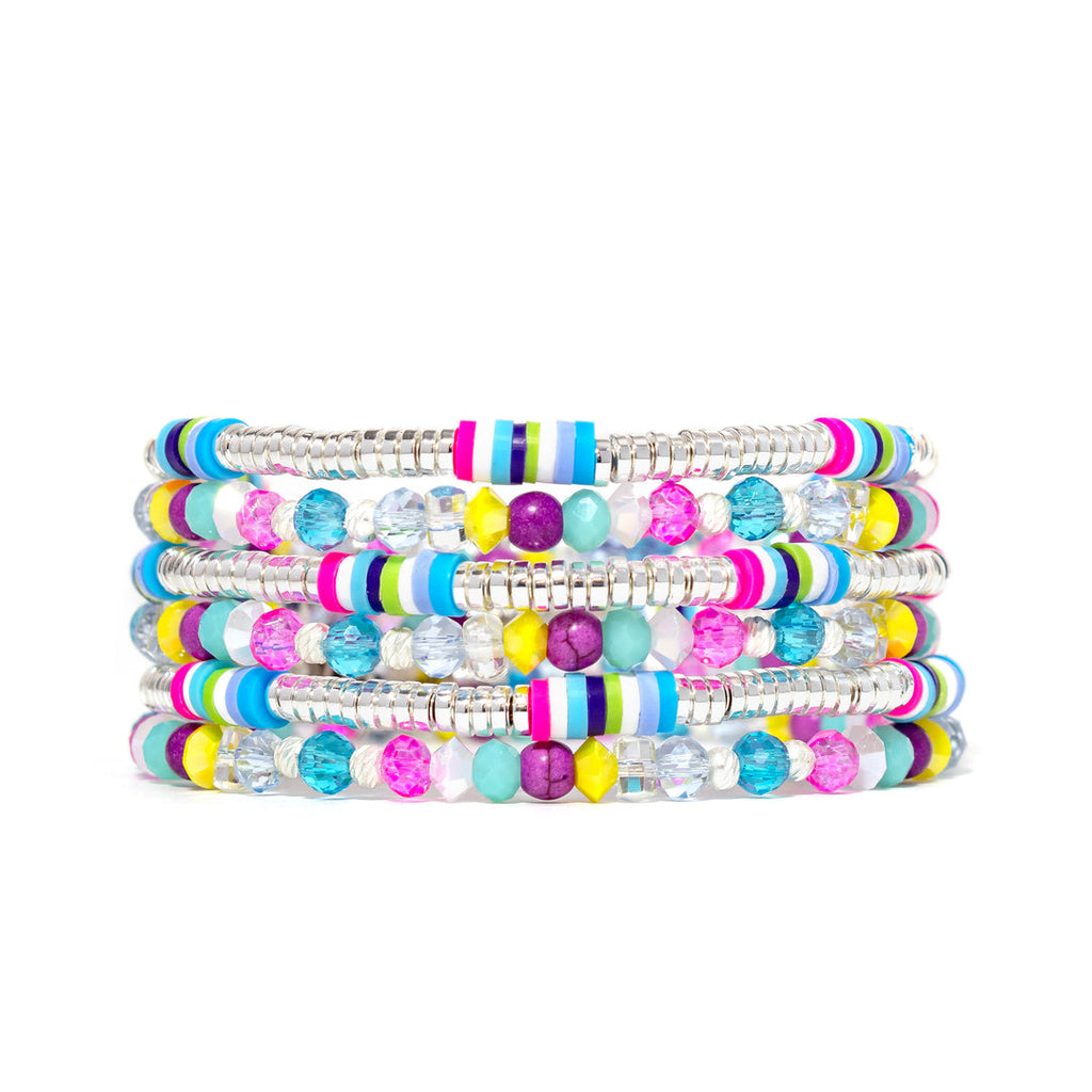 6 Piece Cotton Candy Bracelet Stack