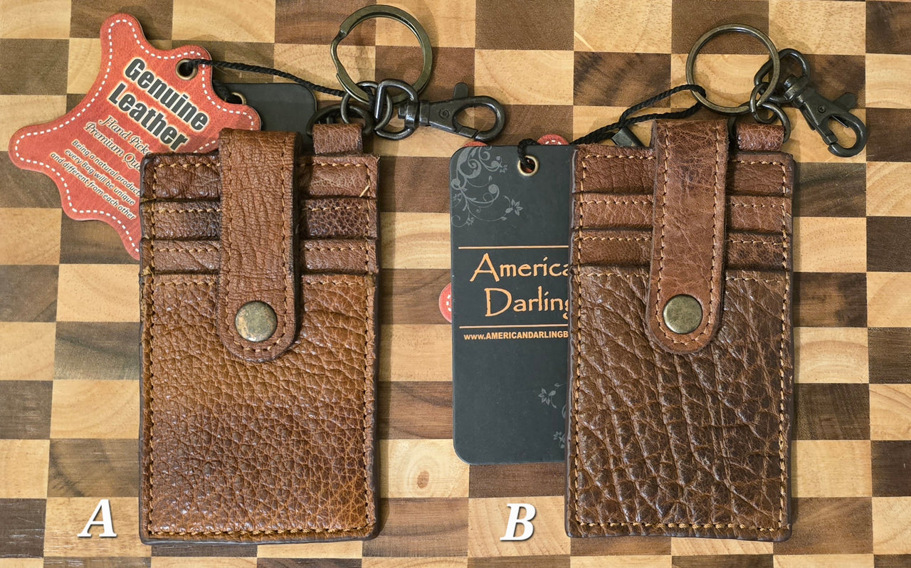 (Clearance) American Darling Brown Leather Key Chain Cardholder Wallet