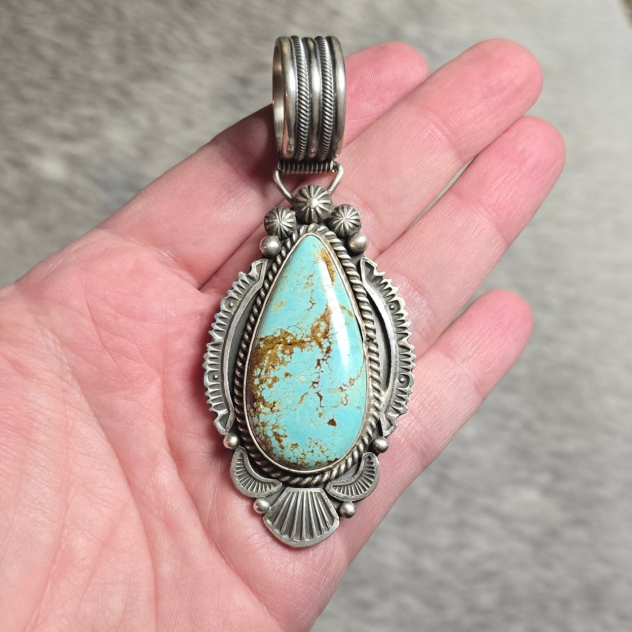 Michael Calladitto Kingman Turquoise & Sterling Pendant